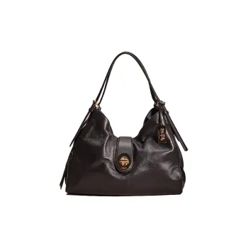 COACH Madison Leather Hobo Bag Handbag Shoulder Bag Women's Black