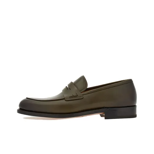 FERRAGAMO Ombré-effect Penny-slot Leather Loafers