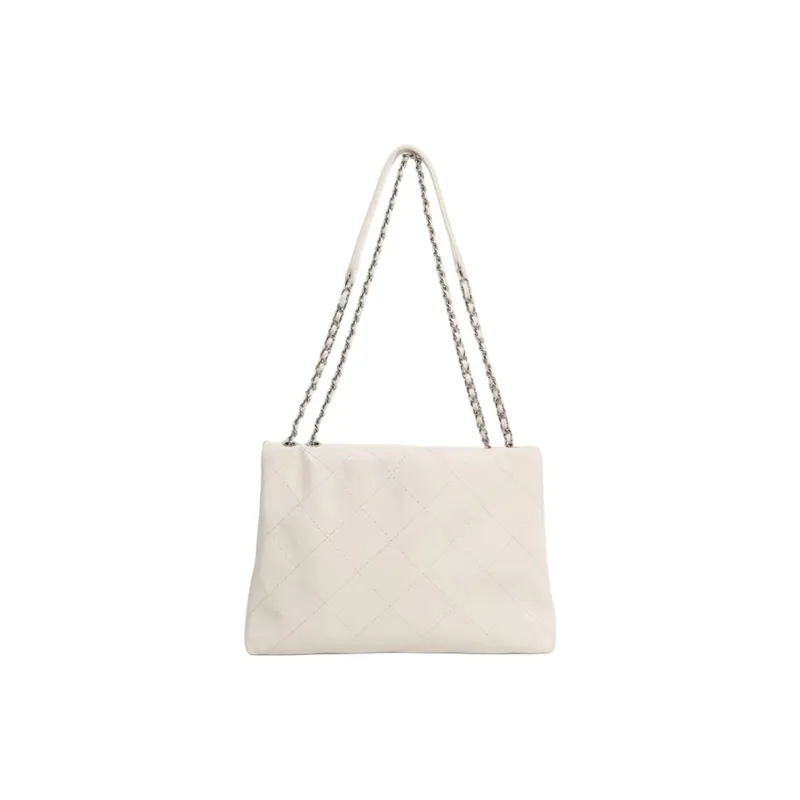 NOMK PU Shoulder Bag Tote Shopping Bag Shoulder Bag Crossbody Bag Large Size Women's Black/White-2
