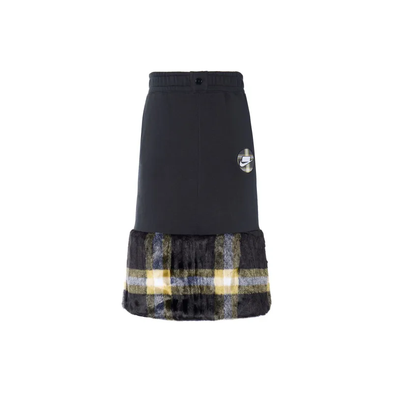 Nike Knit Long Skirts Women's Black-1