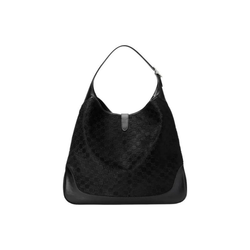 GUCCI Jackie 1961 Small Horse Leather Handbag Shoulder Bag Women's Black-4