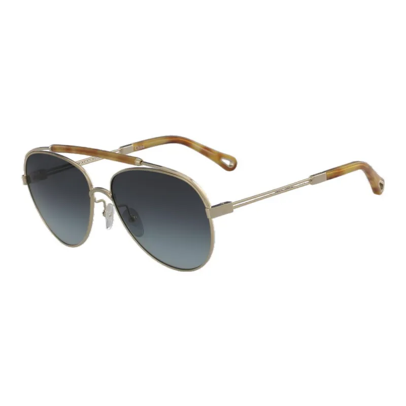 Chloe Metal Aviator Sunglasses Unisex Yellow-1