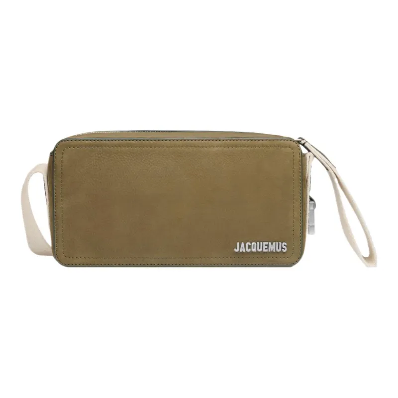 Jacquemus Cow Leather Crossbody Bag, Shoulder Bag Women's Dark Khaki-0
