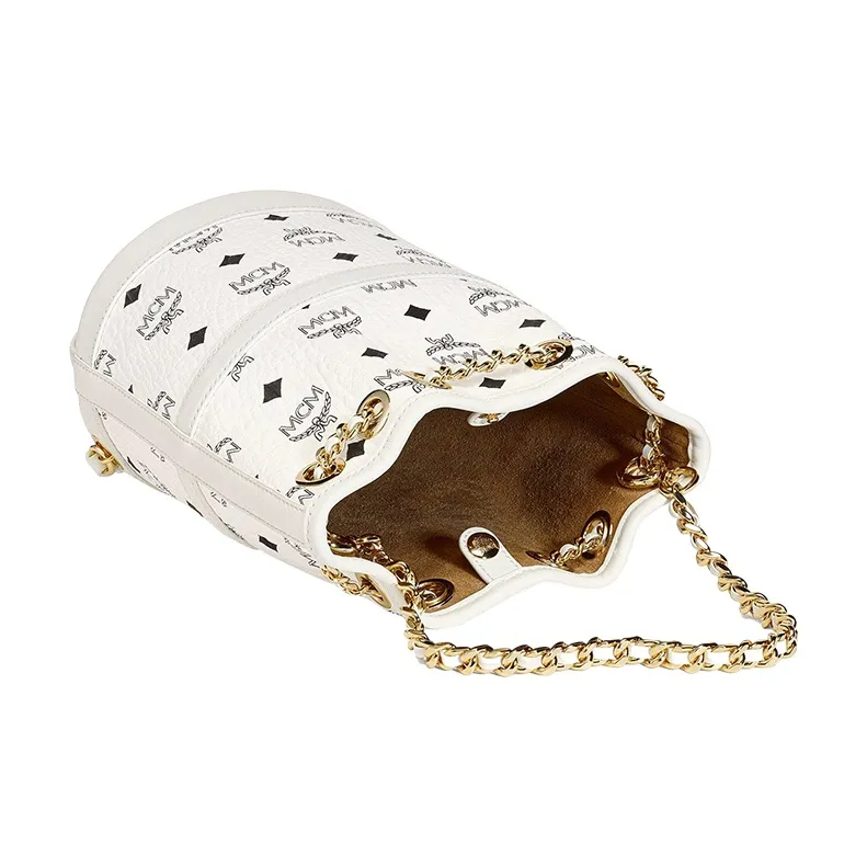 MCM Aren Leather Bucket Bag, Backpack Mini Women's Black-2