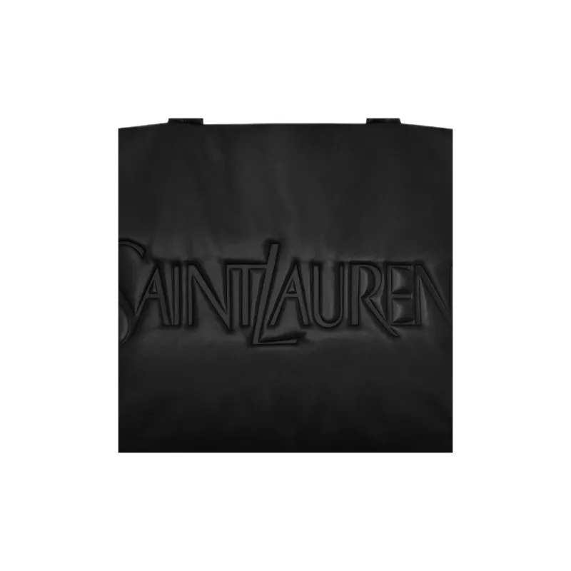 SAINT LAURENT Sheepskin Tote Bag Shopping Bag Shoulder Bag Handbag Regular Men's Black-4