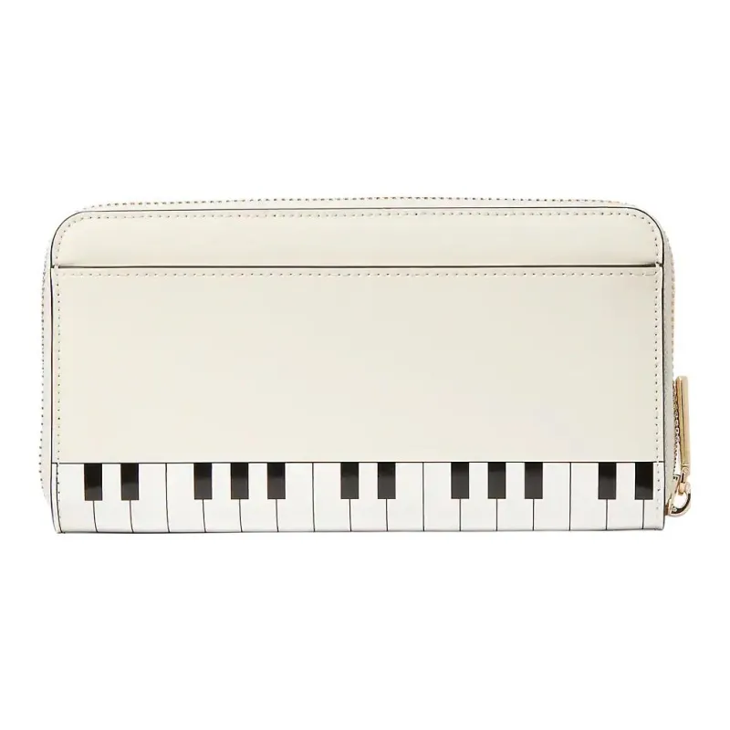 Kate Spade Leather Coin Purse Large Size Women's White-1
