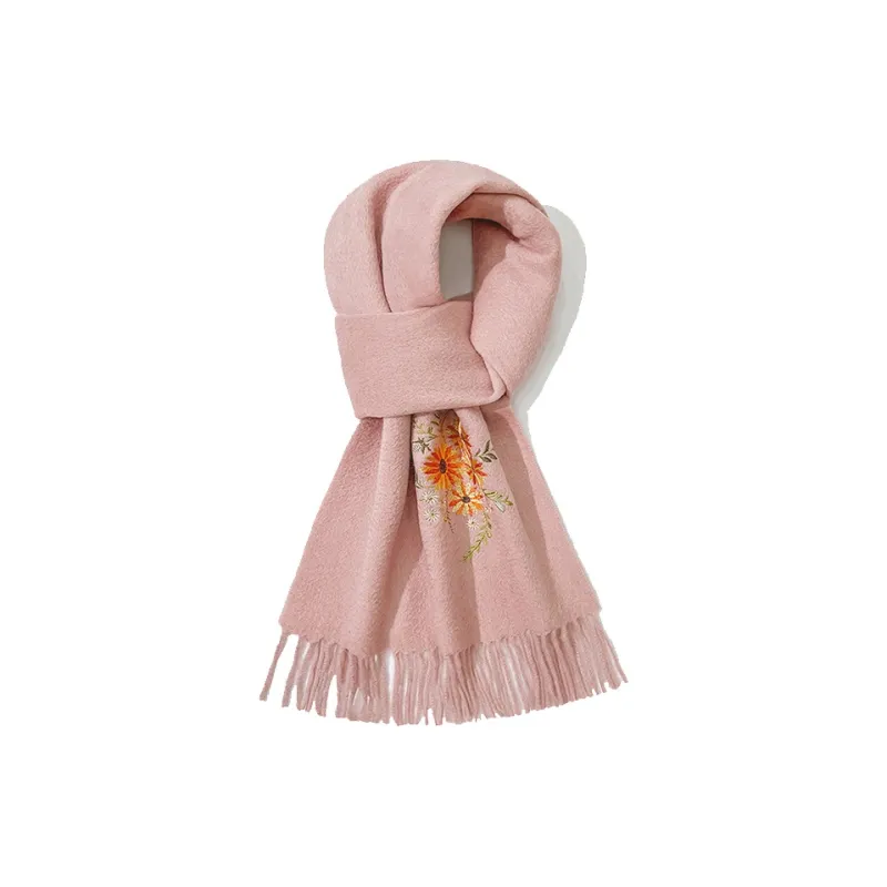 Shanghai Story 100% Sheep Wool Knit Scarves Women's Sunny And Thriving-12