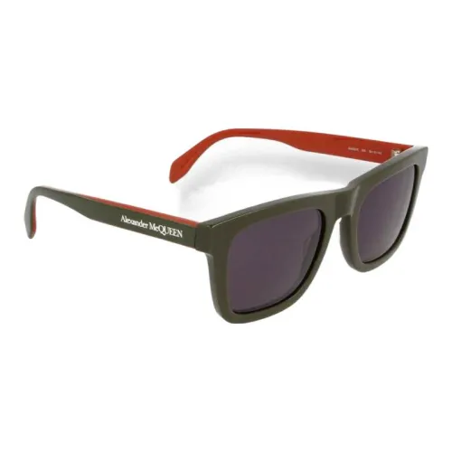 Alexander McQueen Acetate Irregular Shape Sunglasses Men's Green