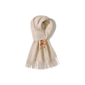 Shanghai Story 100% Sheep Wool Knit Scarves Women's Sunny And Thriving