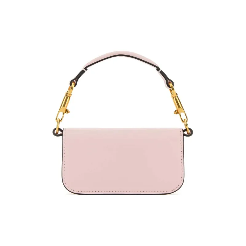 Valentino Locò Cow Leather Shoulder Bag Women's Pink-2