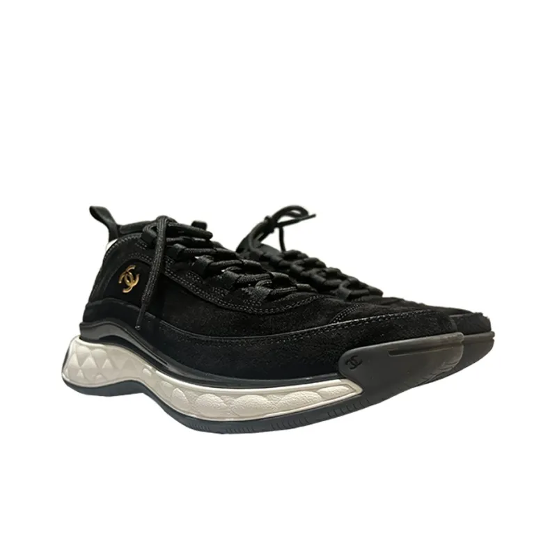 CHANEL Abrasion Resistant Low Top Casual Shoes Men's Black-2