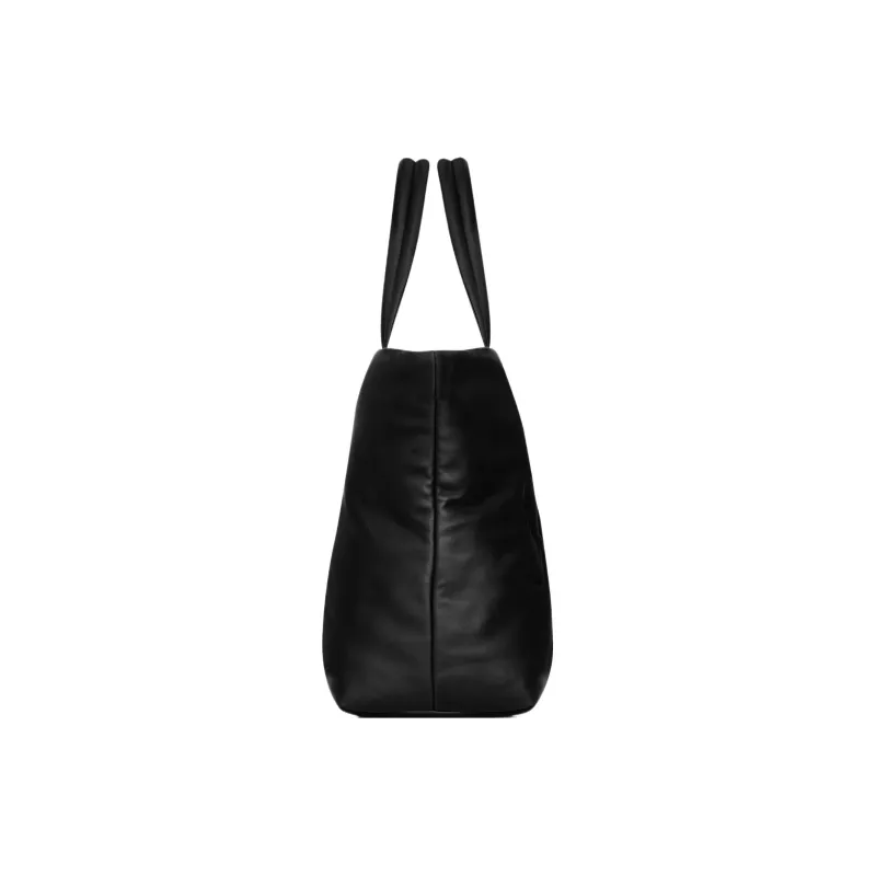 SAINT LAURENT Sheepskin Tote Bag Shopping Bag Shoulder Bag Handbag Regular Men's Black-2