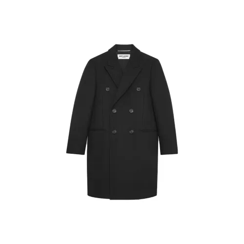 SAINT LAURENT Coats Men Black