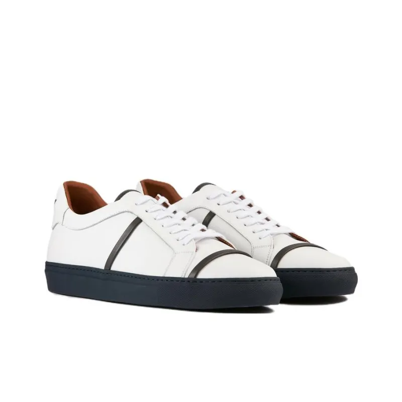Malone Souliers Low-Top Skateboard Shoes Men's White-2