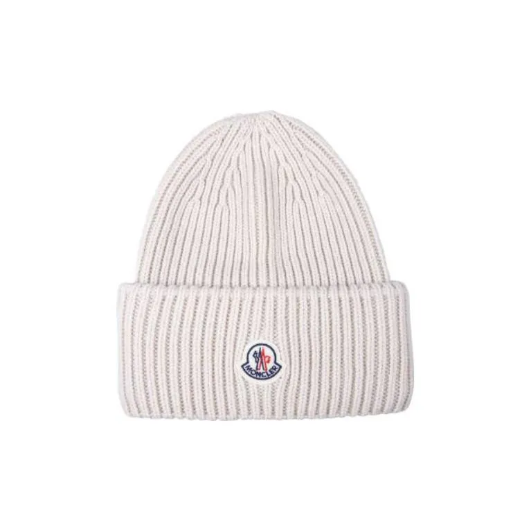 Moncler Logo Patch Ribbed Beanie-0