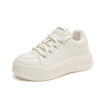 DAPHNE Height Increasing Low Top Skateboard Shoes 4.5cm Women's White