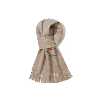 Shanghai Story 100% Sheep Wool Knit Scarves Women's Elegant And Graceful Like Blue
