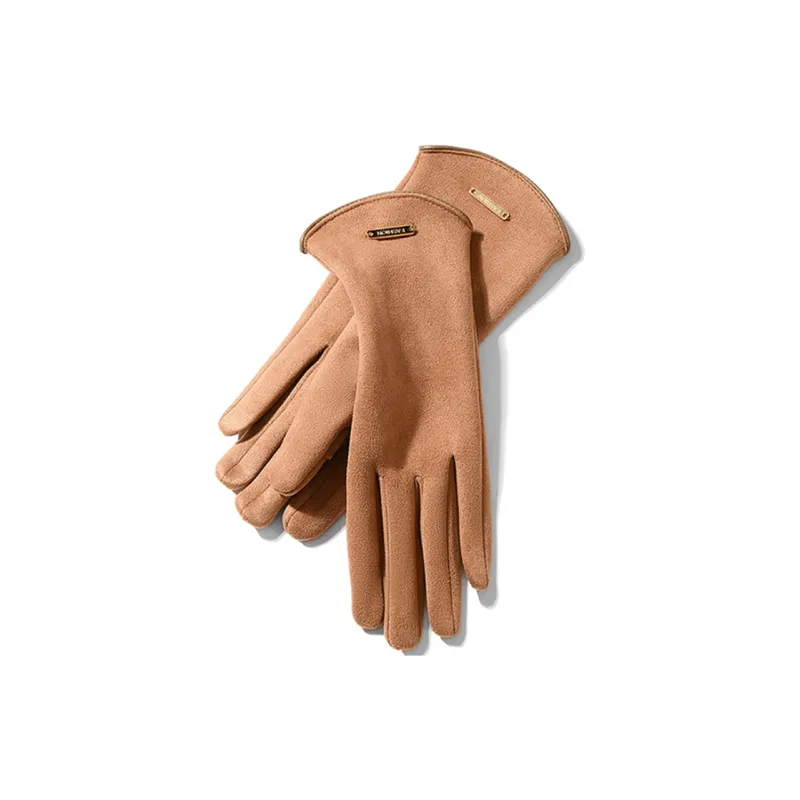 Youyoulan Faux Suede Knit Gloves Women's-2