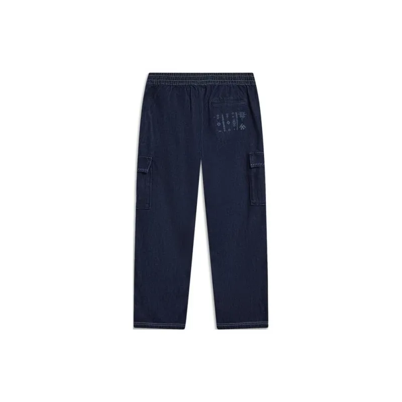 LiNing Sports Life Collection Jeans Men's Denim Blue-1