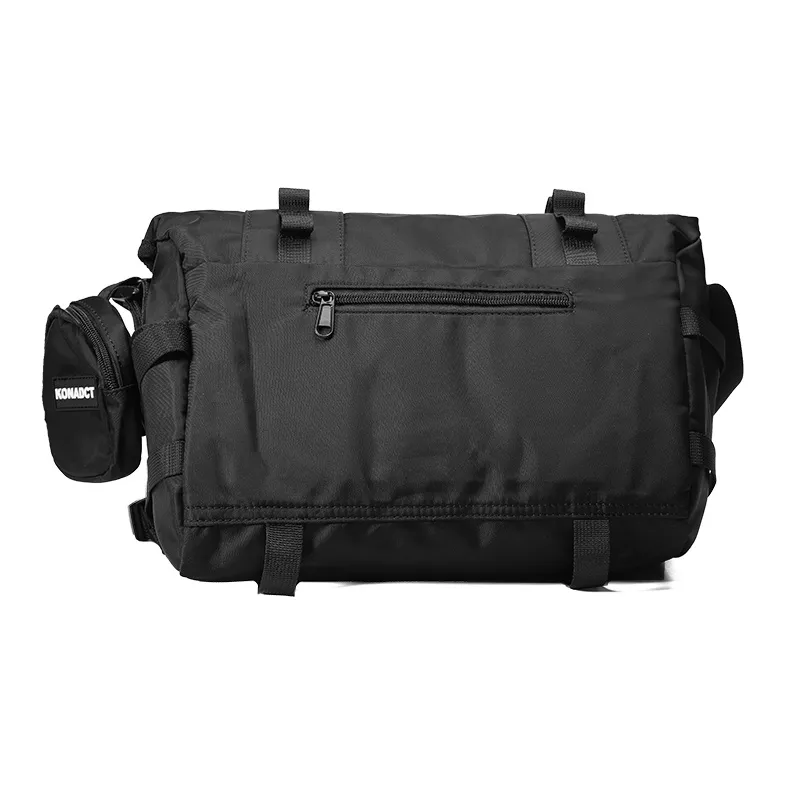 KONADCT Nylon Messenger Bag, Shoulder Bag, Crossbody Bag Regular Unisex Black-5
