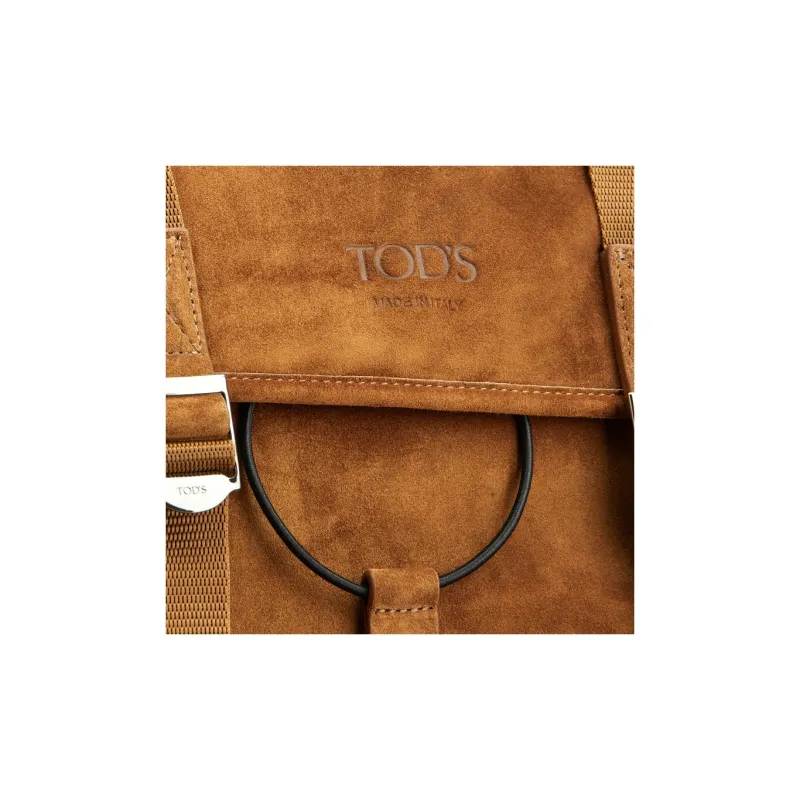 TOD'S Logo Debossed Medium Backpack-4
