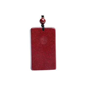 With The Heart Of The Jade Cinnabar Jade Necklaces Unisex
