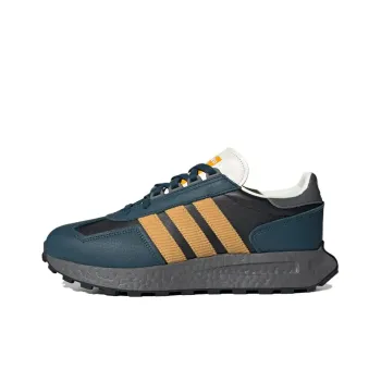 Adidas Originals RETROPY Slip Resistant Low Top Casual Shoes Men's Blue Yellow