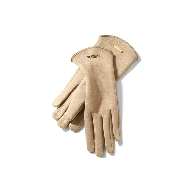 Youyoulan Faux Suede Knit Gloves Women's-5