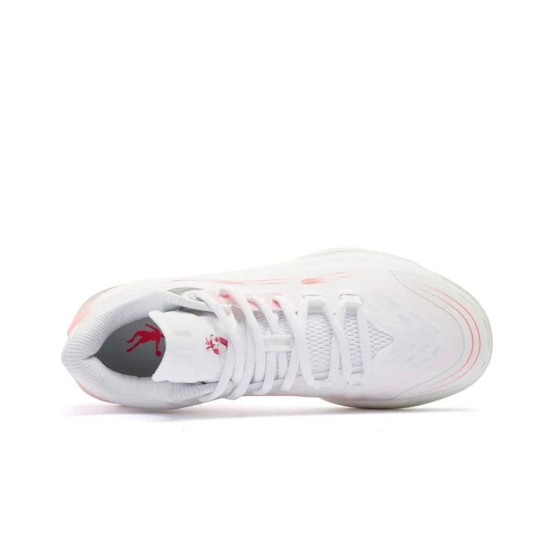 QIAODAN Poisonous Fangs 3.0 Basketball Shoes Men Low Top Jordan White/Virtual Red-3