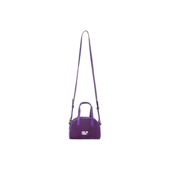 Crying Center PU Material Boston Bag, Crossbody Handbag Women's Purple