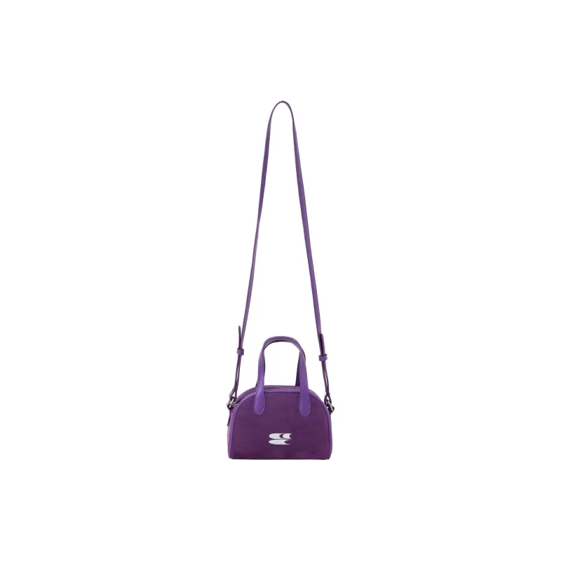Crying Center PU Material Boston Bag, Crossbody Handbag Women's Purple-0