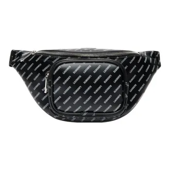 LACOSTE Coated Canvas With PVC Fanny Pack Regular Men's Black