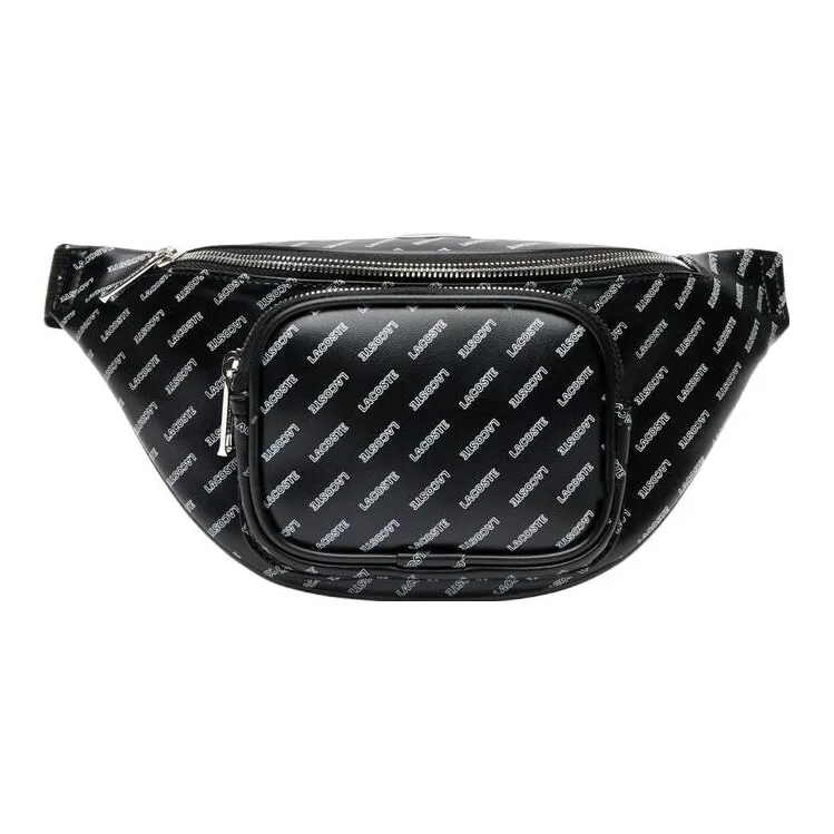 LACOSTE Coated Canvas With PVC Fanny Pack Regular Men's Black-0