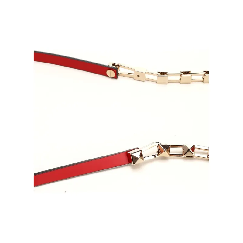 Valentino Brushed Calfskin Crossbody Bag Shoulder Bag Women's Red-3