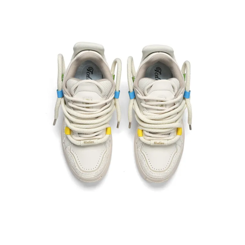 TCELLARS Low Top Skateboard Shoes Unisex Moonlit Beige Box Limited Edition-5
