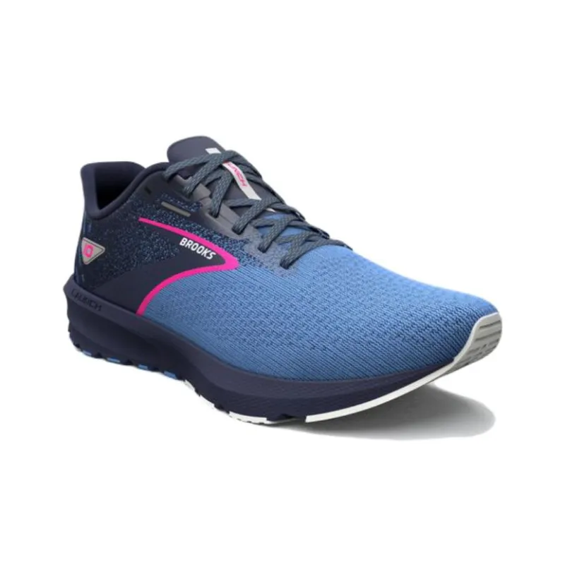 Brooks Launch 10 Cushioning Anti-Slip And Wear-Resistant Low-Top Running Shoes Women's Blue Pink-1