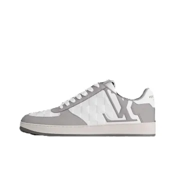 LOUIS VUITTON Low Top Skateboard Shoes Men's Gray