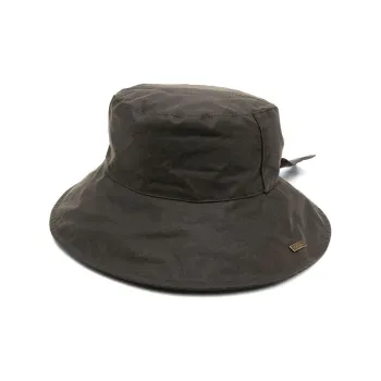 BARBOUR Logo Plaque Tie Fastened Bucket Hat