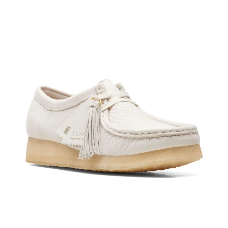 Clarks Originals Wallabee 'White Nubuck' Loafers Women's-3