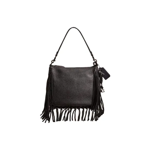 COACH Cary Soft Pebbled Leather Tote Bag, Shopping Bag, Portable Crossbody Bag, Shoulder Bag Tubas Women's Black