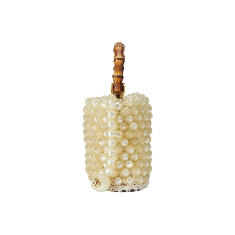 GUCCI Broadway Resin One Shoulder Handbags Small Size Women's White-3