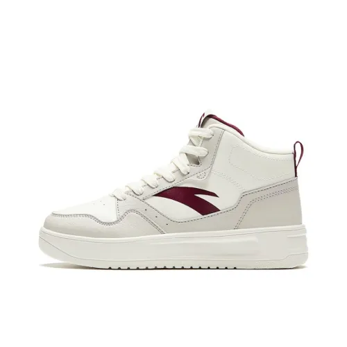 ANTA Skateboard Shoes Women's High-Top White