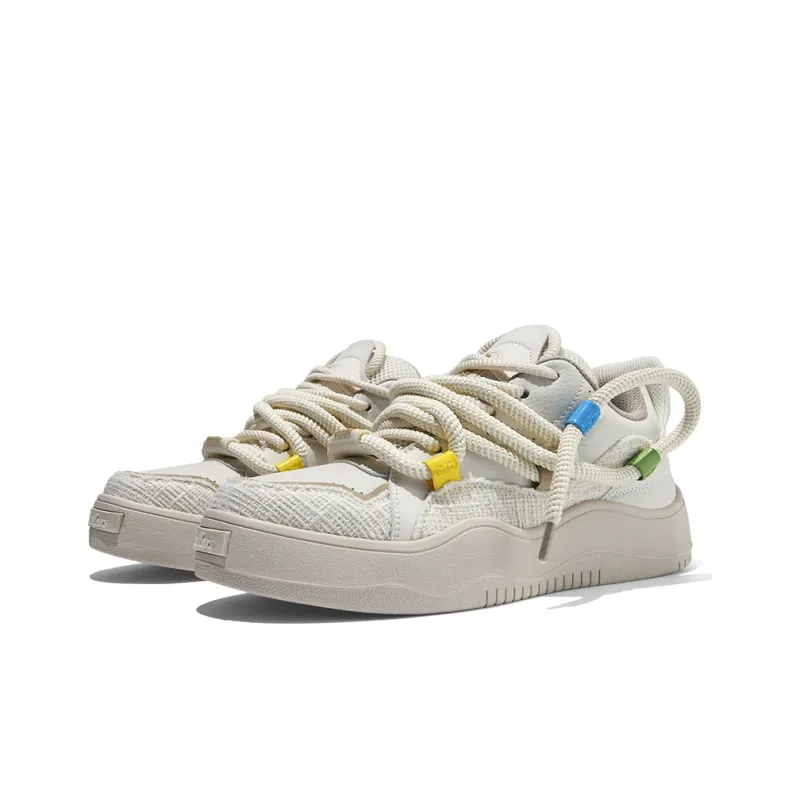 TCELLARS Low Top Skateboard Shoes Unisex Moonlit Beige Box Limited Edition-3