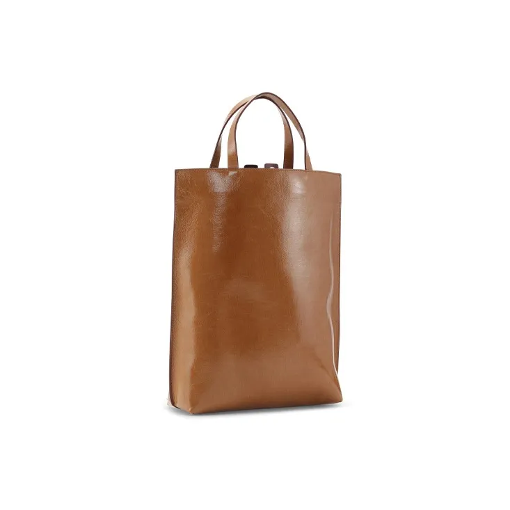 GANNI Recycled Polyester Shoulder Bag Crossbody Bag Handbag Medium Size Women's Brown-1