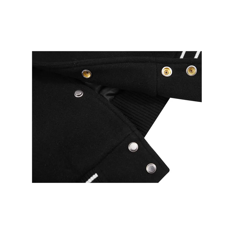 KAKAZZY Baseball Jacket Unisex Black-5