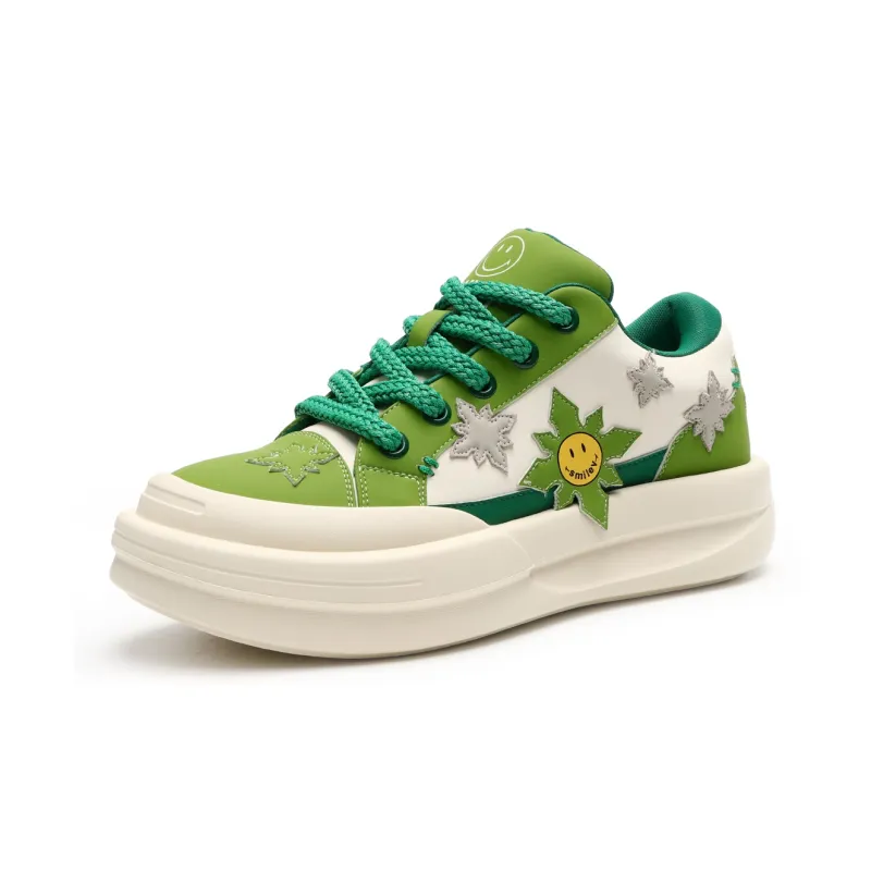SMILEY Slip-Resistant Low-Top Skateboard Shoes Men's-1