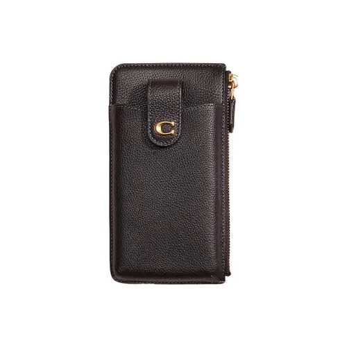 COACH Leather Wallet Unisex Black