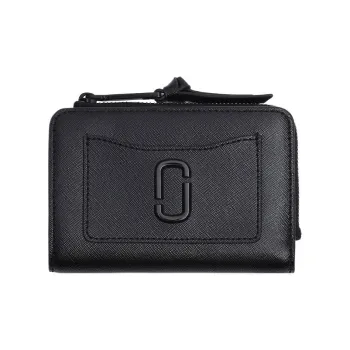 MARC JACOBS Saffiano Leather Wallet Unisex Black