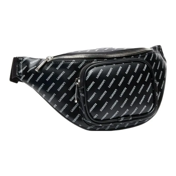 LACOSTE Coated Canvas With PVC Fanny Pack Regular Men's Black-1