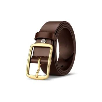 SEPTWOLVES Pin Buckle Business Niche Style Cow Leather Leather Belts Men's 3.8CM